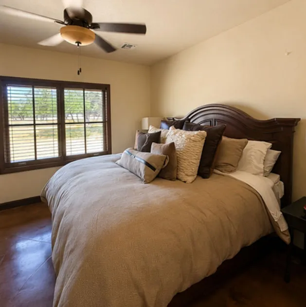 Guest bedroom in the lodge